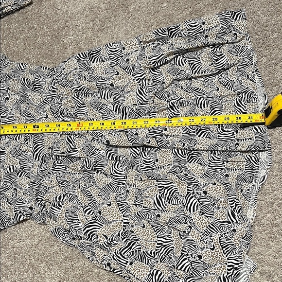 J. Crew Tiered Zebra Print Long Sleeve Dress Size XXS - Picture 7 of 7